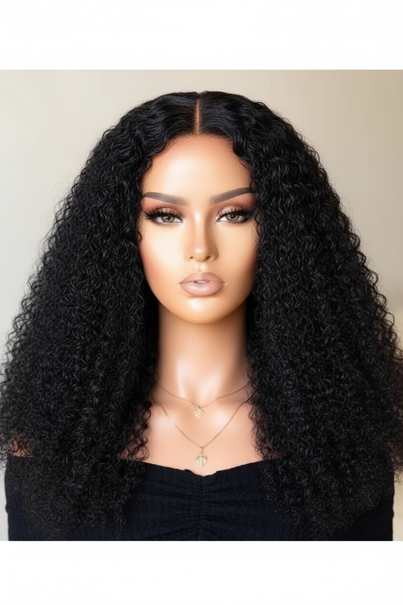 180% Density Kinky Curly Wig - Hair on Shoulders