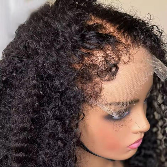 180% Density Kinky Curly with 4C Edges 13x6 HD Lace Wig Human Hair 20 Inch