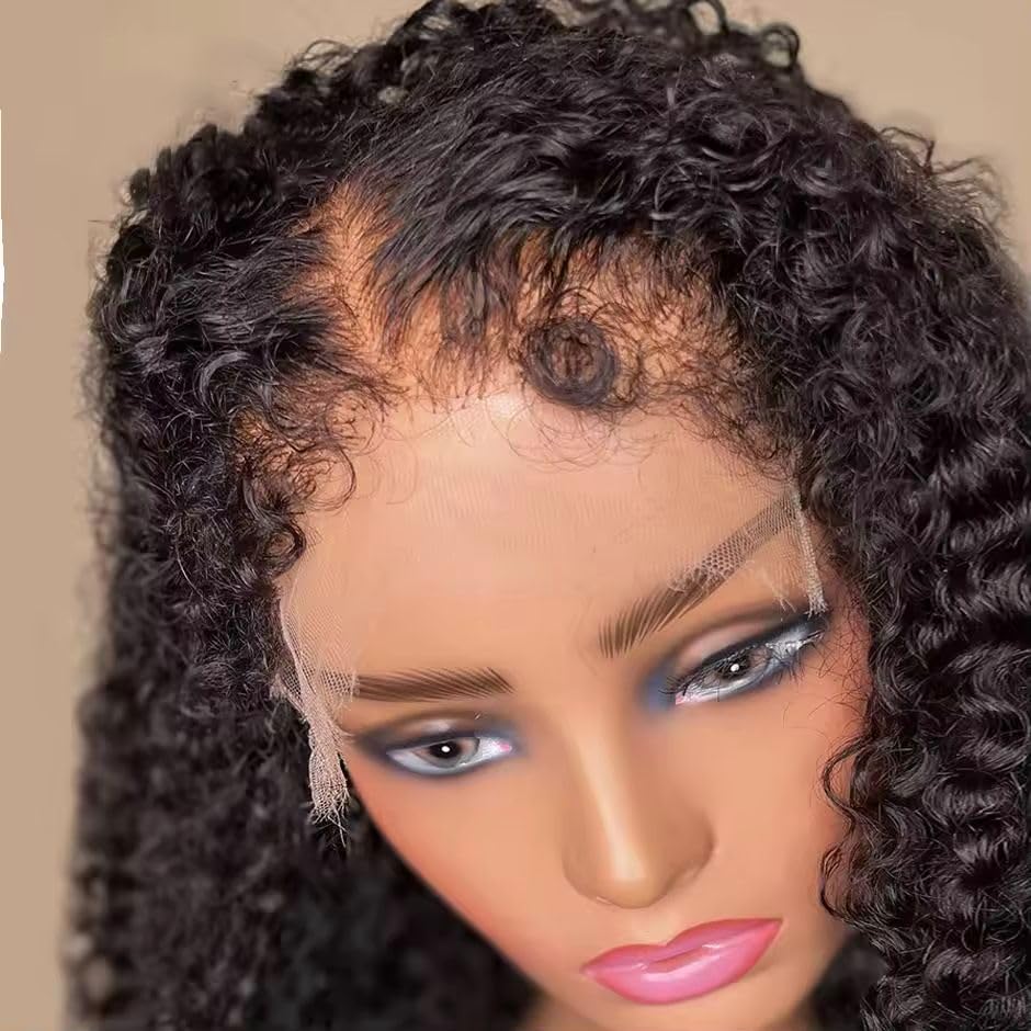180% Density Kinky Curly with 4C Edges 13x6 HD Lace Wig Human Hair 20 Inch