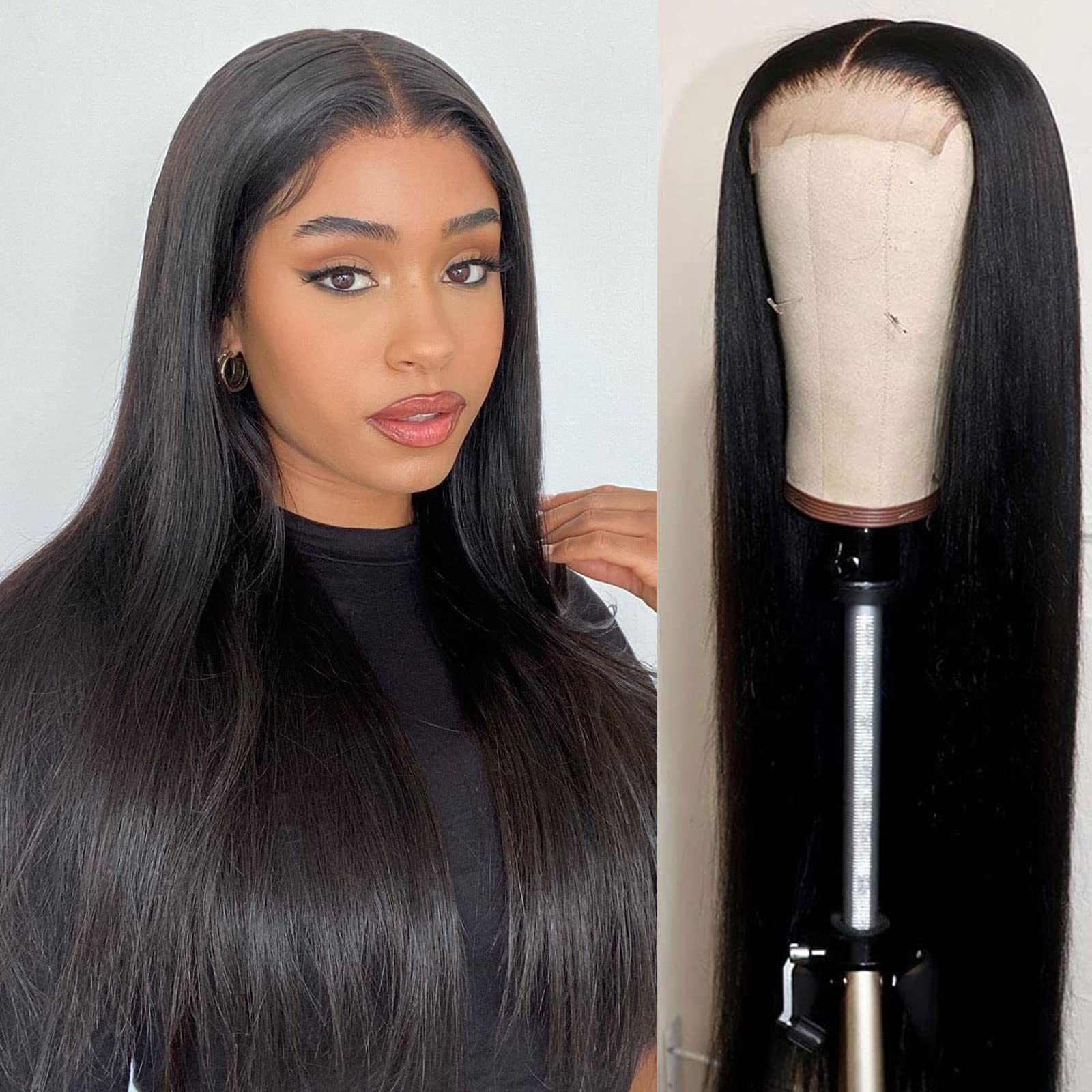 5x5 HD Lace Closure Wig - Remy Straight 30 Inch
