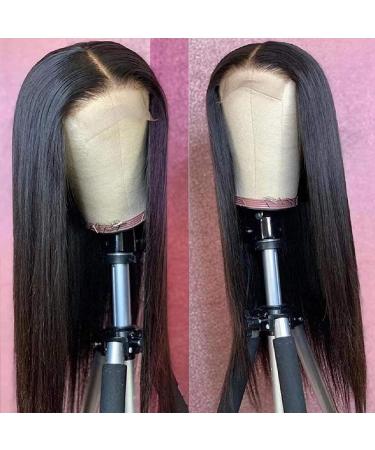 180% Density Remy Straight 5x5 Lace Closure Wig Human Hair 30 Inch