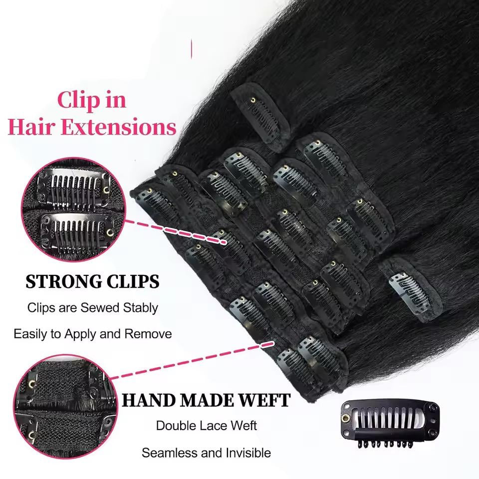 Hottie Kinky Straight Bundle – Natural Blowout Look 💕