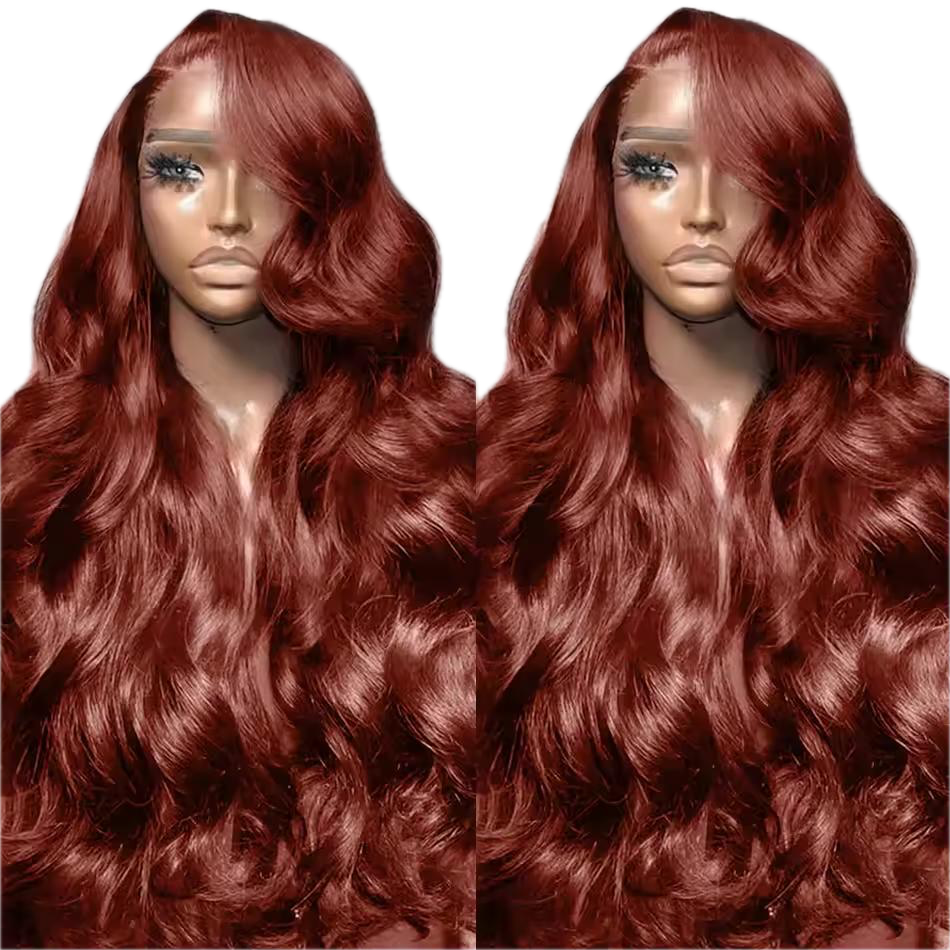 24 Inch 13x6 Lace Front Wig - Reddish Brown Body Wave