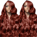 24 Inch 13x6 Lace Front Wig - Reddish Brown Body Wave