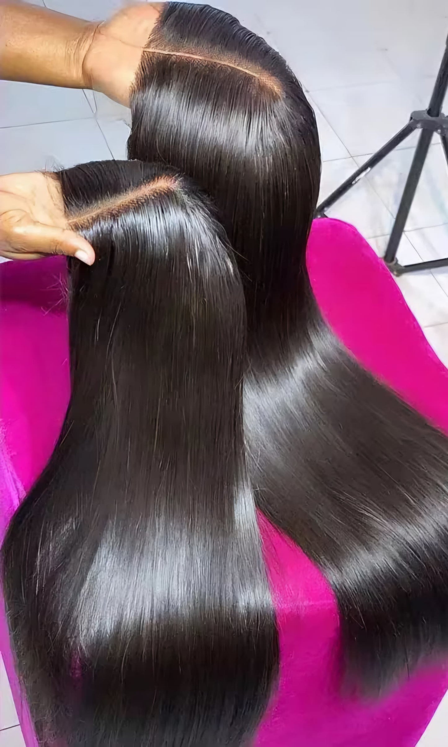 200% Density Silky Straight 6x4 HD Lace Closure Wig Human 22 Inch