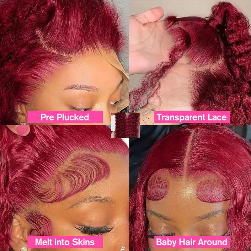 13x4 HD Lace Wig - 99J Burgundy 20 Inch