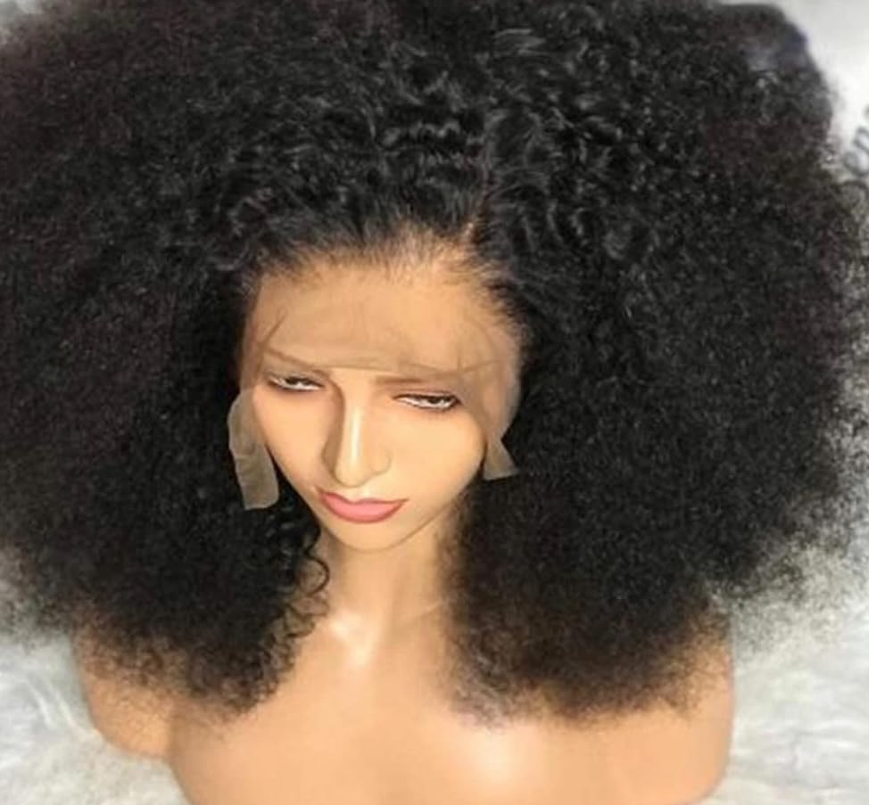 360 HD Lace Wig - Kinky Curly Human Hair Black