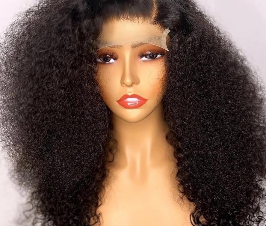 360 HD Lace Wig - Kinky Curly Human Hair Black