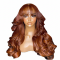 13x6 HD Lace Wig - Ginger Brown Water Wave 24 Inch